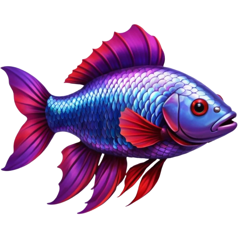 purple and red beta fish  emoji