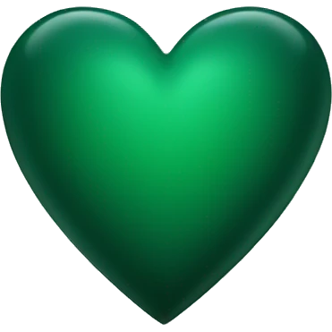 Dark green Heart emoji