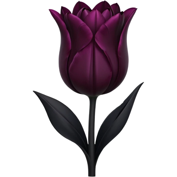 Black tulip emoji emoji