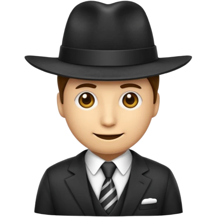Hazme un emoji de una persona que esté vestida como un gánster  emoji