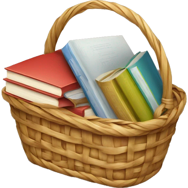 basket with books inside  emoji