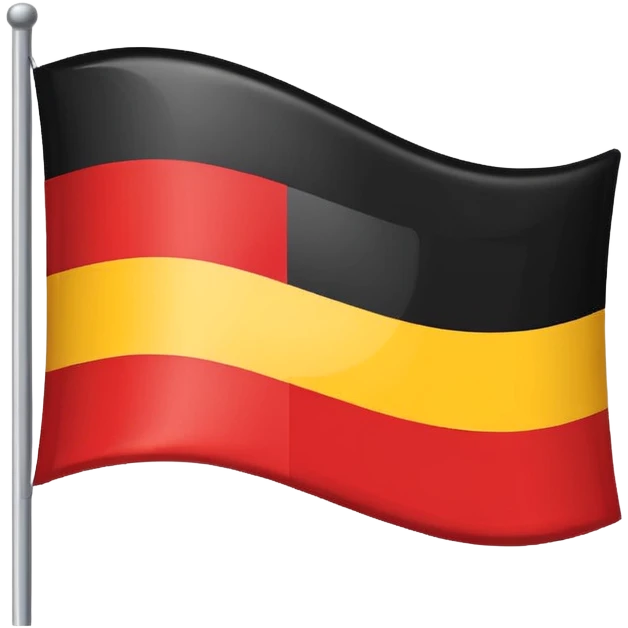 A wawy black and red rectangle with medium sized yellow circle in the middle flag emoji