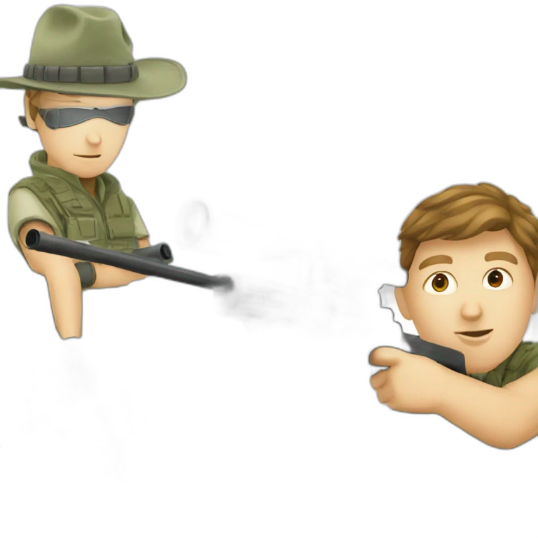 Un chat avec un sniper qui tire sur un allemands emoji