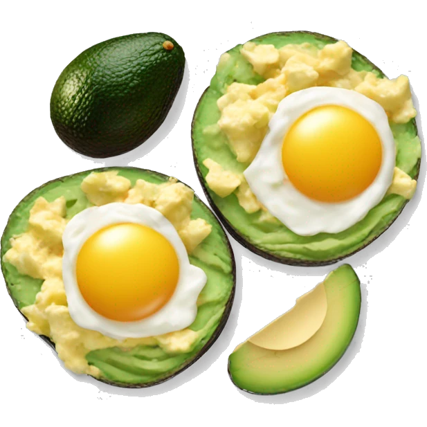 scrambled eggs with avacado emoji