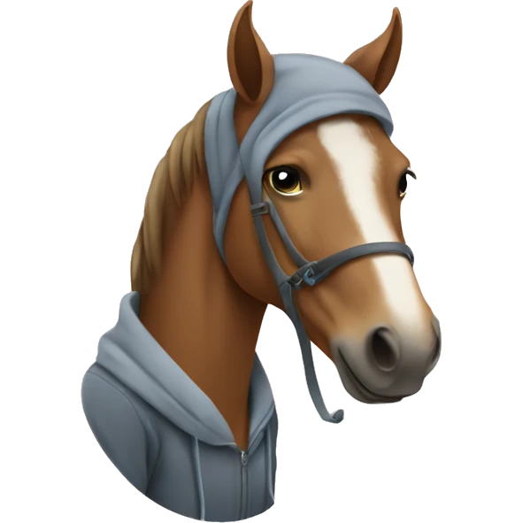 Horse wearing a hoodie emoji