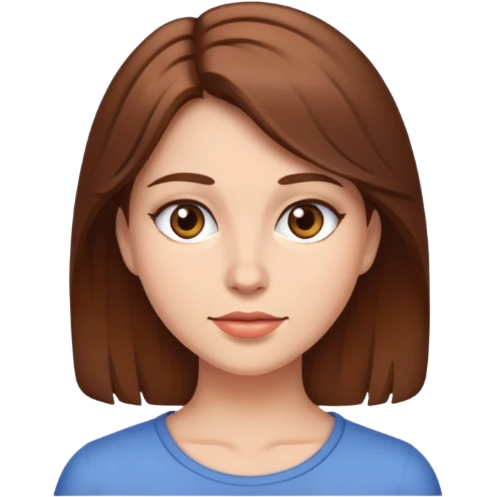 Female with brown hair emoji
