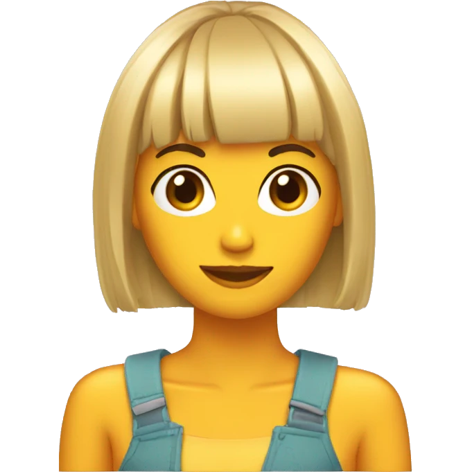 Chica con flequillo emoji