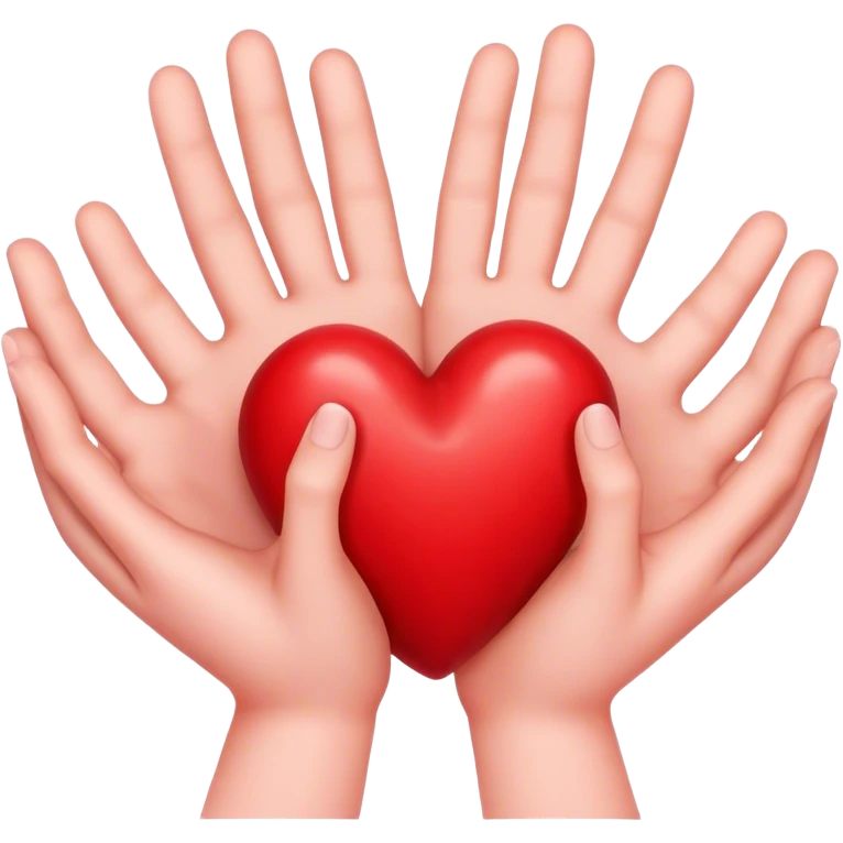 red heart have hands  emoji