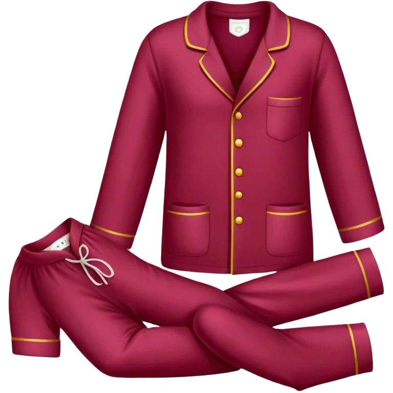 burgundy pajamas emoji