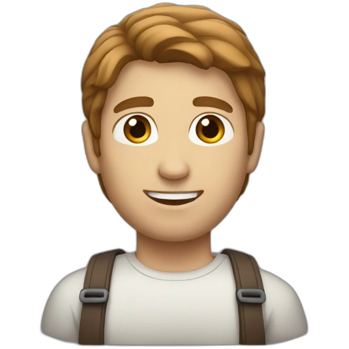 Generic white male with brown hair emoji