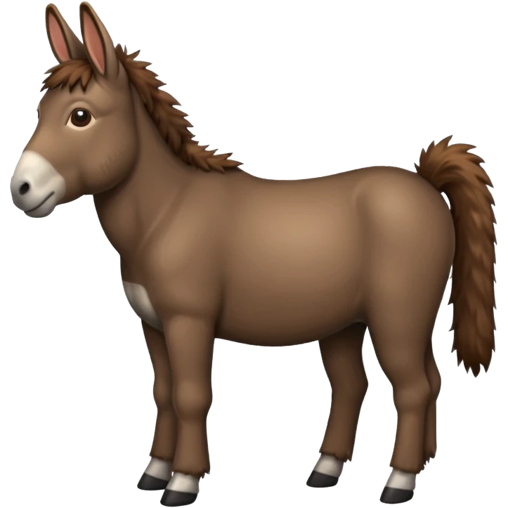 una burra color cafe emoji