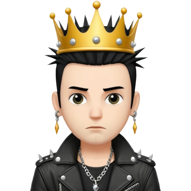King punk with crown emoji
