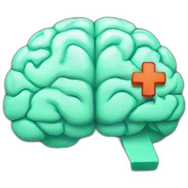 Brain with a plus symbol emoji