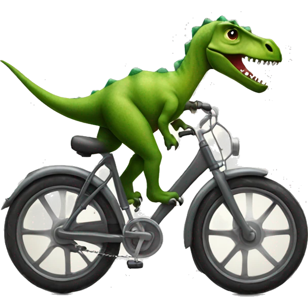 Dinosaur on bike emoji