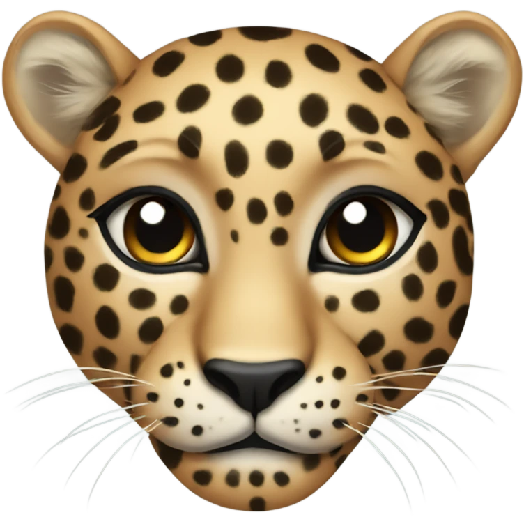 Leopard face with lashes  emoji