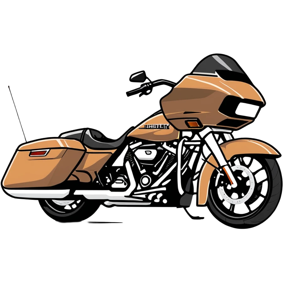 Black Harley road glide  emoji
