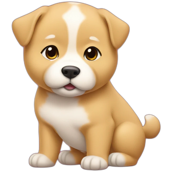 Babyshib cartoon by red background emoji