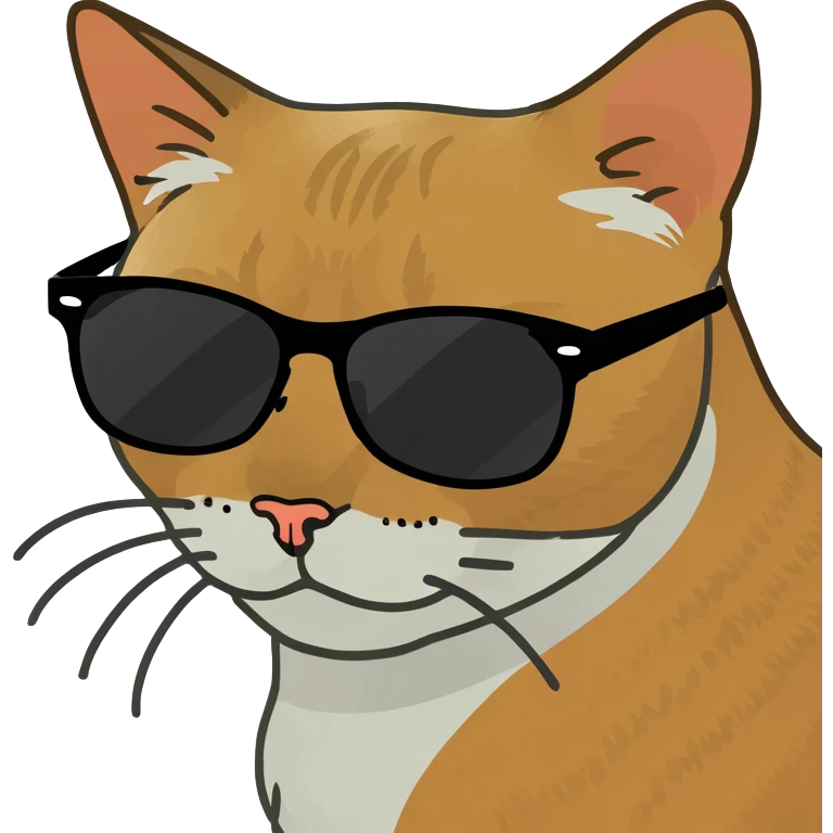 Cat with sunglasses emoji