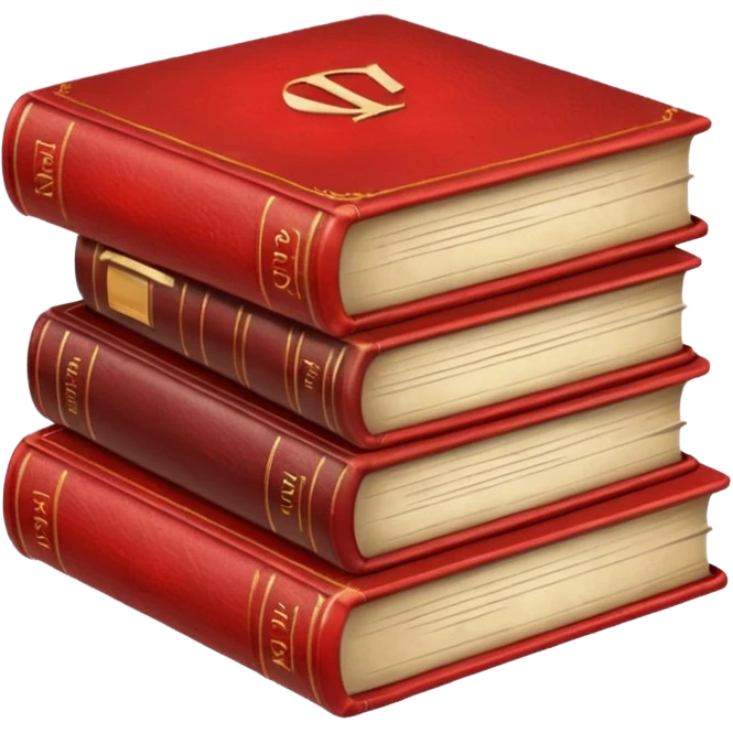 read books in red letters emoji