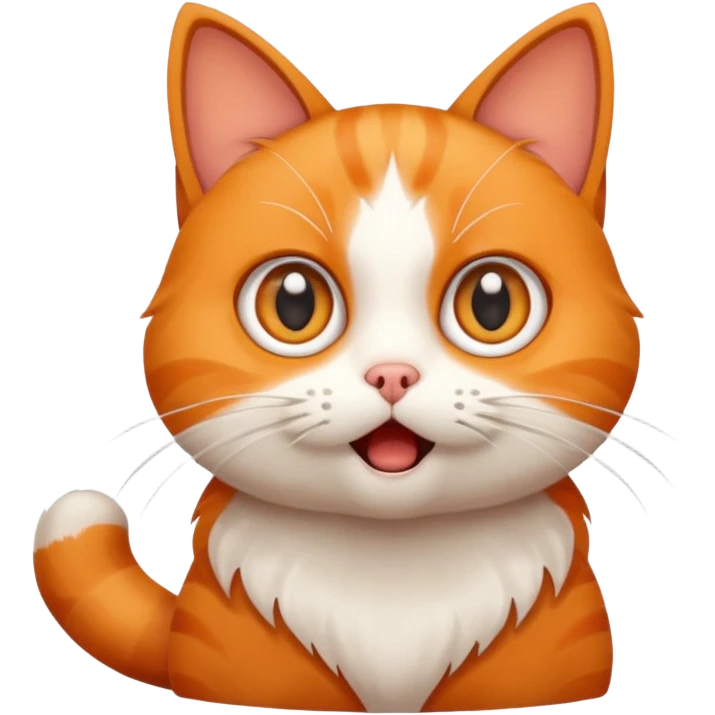 Un chat choqué sur réaction  emoji