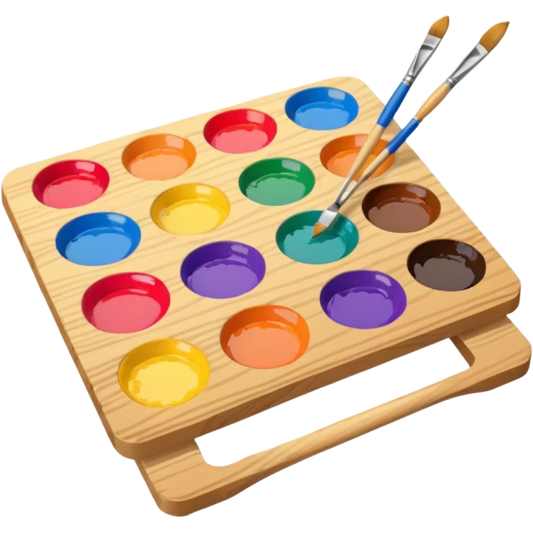 Palette with brushes emoji