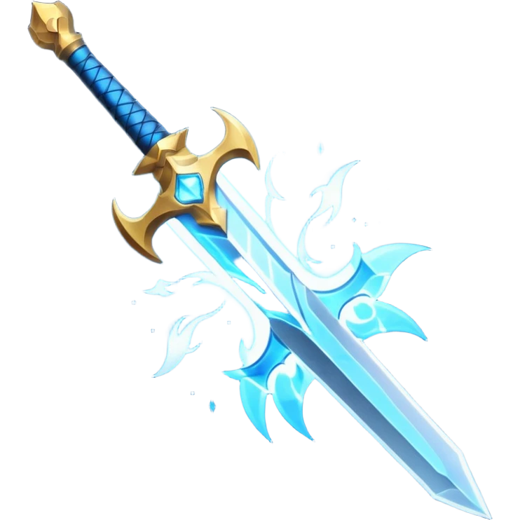 emoji style icon for 'Aeonrith', fantasy sword, magic, and time rift elements emoji