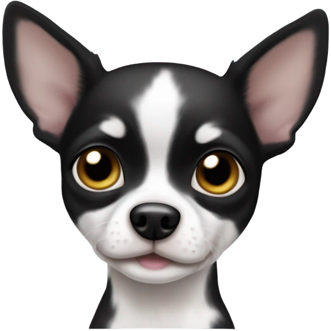 black and white chihuahua  emoji
