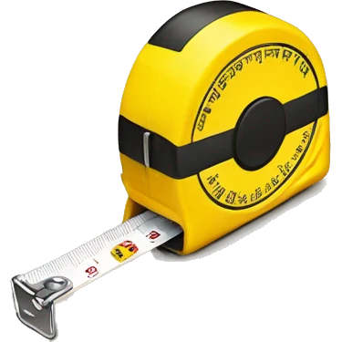 single Tape measure yellow emoji