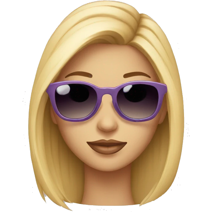 Sunglasses with pretty girl emoji