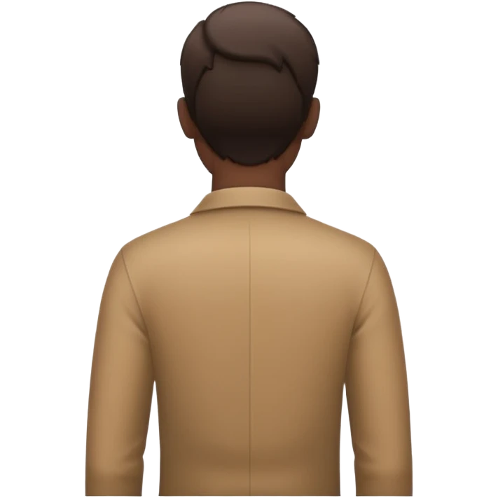 person standing ,view from the back, icon emoji