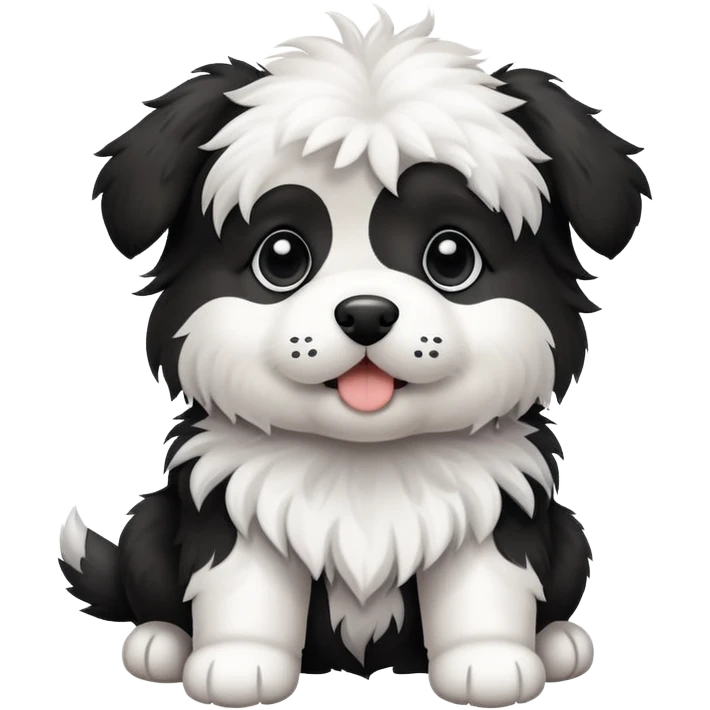 Puppy York black and white emoji