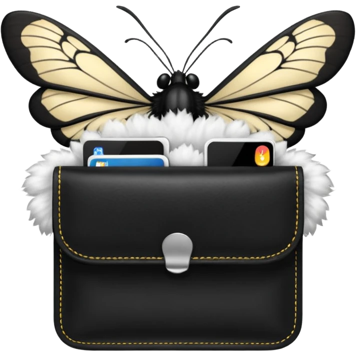 empty wallet with moths coming out emoji