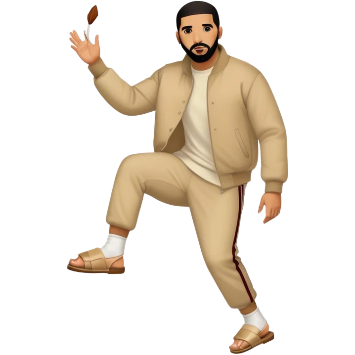 Drake throwing a slipper at Kendrick Lamar emoji