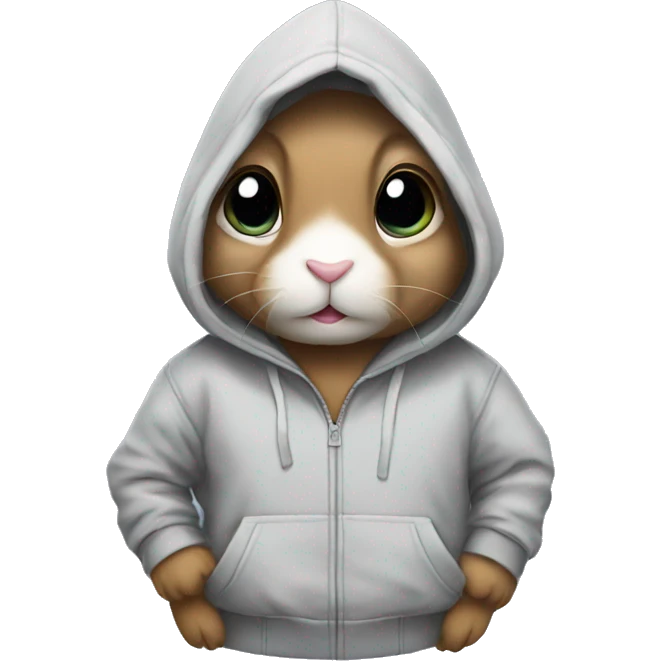 Rabbit wearing a hoodie emoji