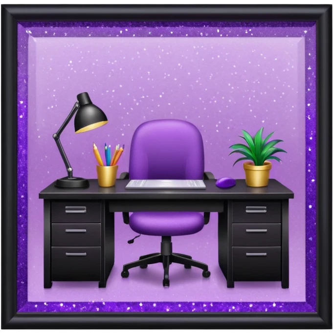 Purple Glitter office emoji