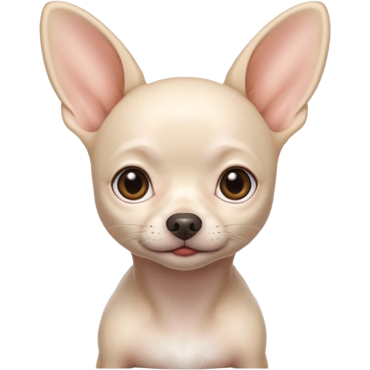 white chihuahua without hair emoji