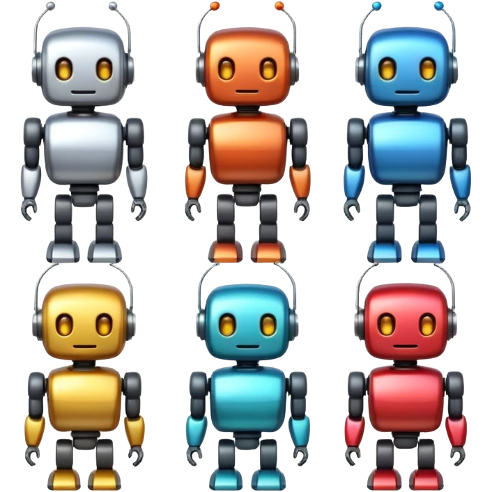 Wholesome cute robots emoji