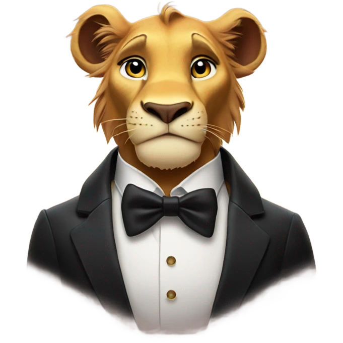 4K Quality, Simba The Lion King in a tuxedo emoji