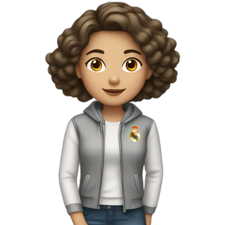 Girl wearing Madrid clothes  emoji