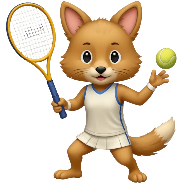 animal playing tennis emoji