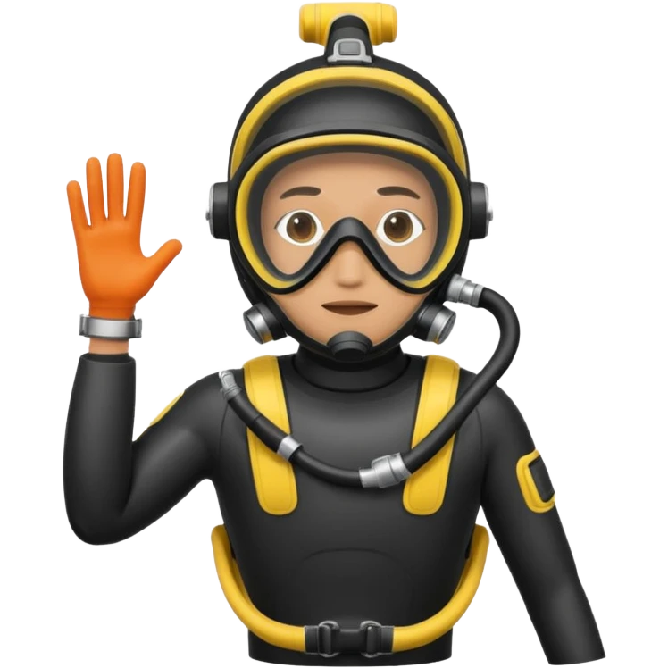 personne en combinaison de plongée, masque et tuba emoji