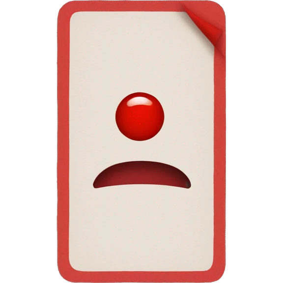 make a rectangle card colour red emoji
