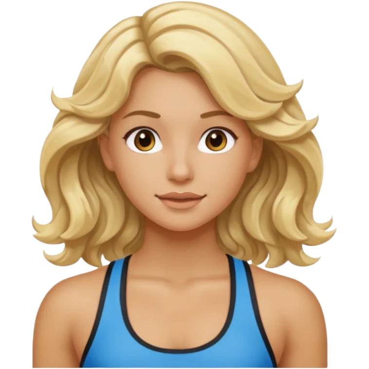 iOS 18 aesthetic wavy blondie girl gym emoji