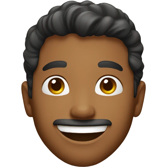 brown man smile emoji