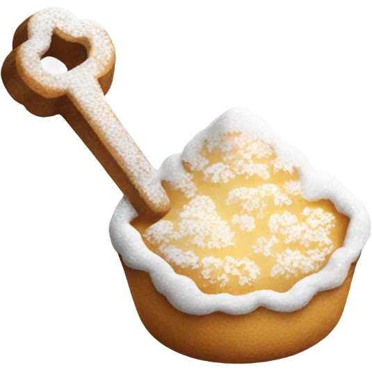 key with powdered sugar on it emoji