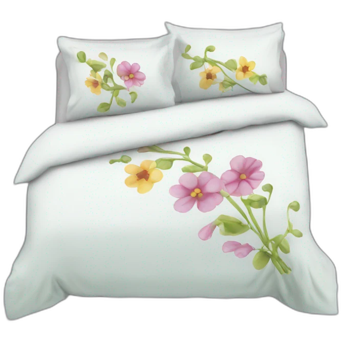 Bed linen flowers emoji