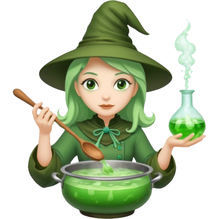 green witch cooking potion emoji