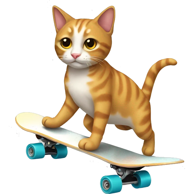 Gato andando en skate emoji