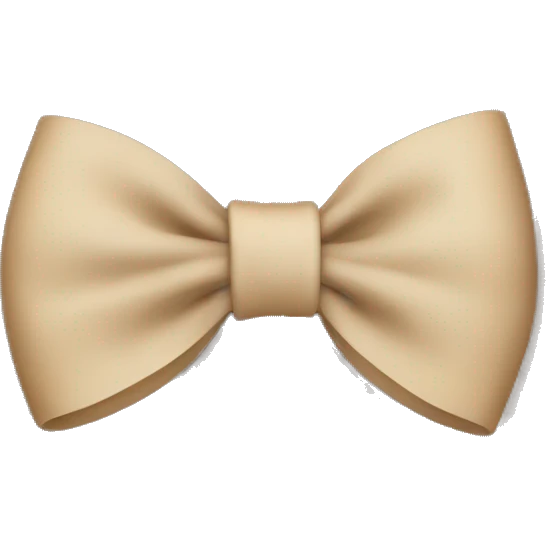 Beige bow emoji