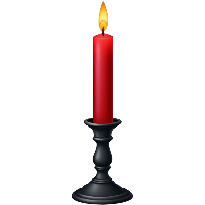 Dark Red candle on a black stand emoji